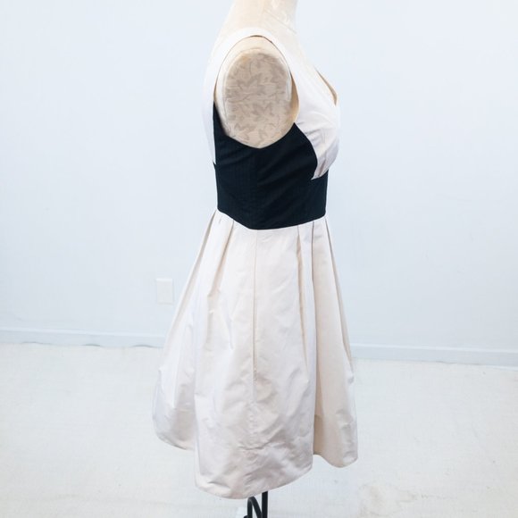 BCBGMaxAzria 2 Colorblock Mini Dress White Black - Picture 7 of 9